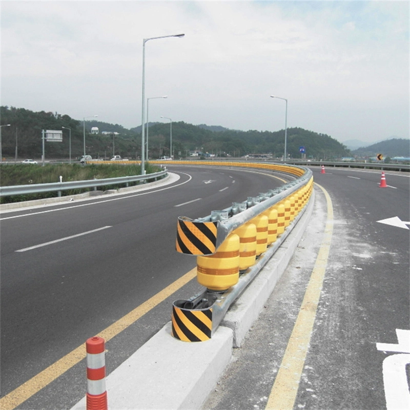 Factory Supply Export EVA Material Highway Protective Traffic Safety Rotary Barrel Bucket Rolling Guardrail Roller Barrier