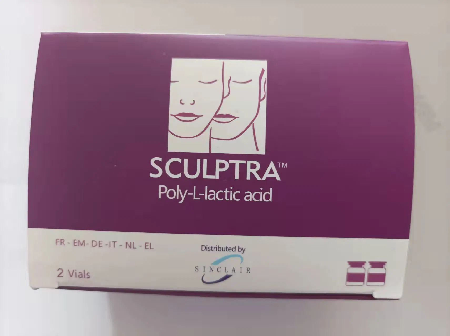 Devolux PLLA Poly-L-Láctico Acido viales Hyalutonic Filler colágeno para cara Glúteo