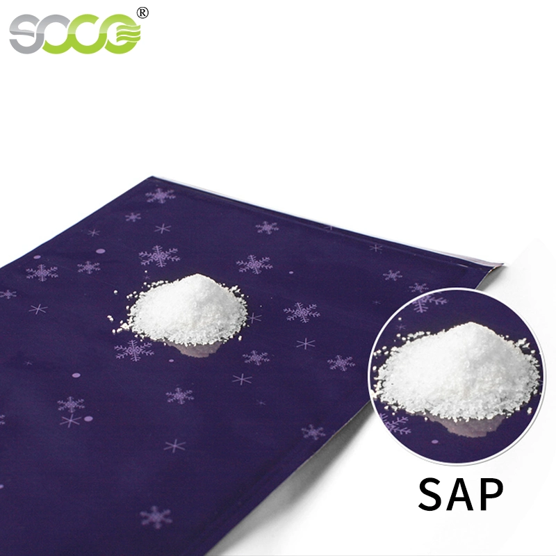 Materia prima producto químico Super absorbente polímero MSDS a granel Acrílico Polvo de resina Poliacrilato de sodio SAP para Bolsa de hielo