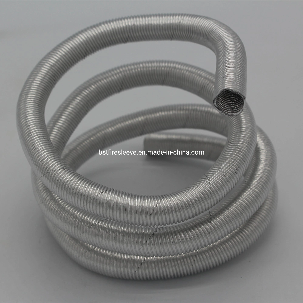 China Factory Automotive Sensor Wire Harness Cables Hose High Temperature Insulation Material Aluminum Foil Corrugated Conduit