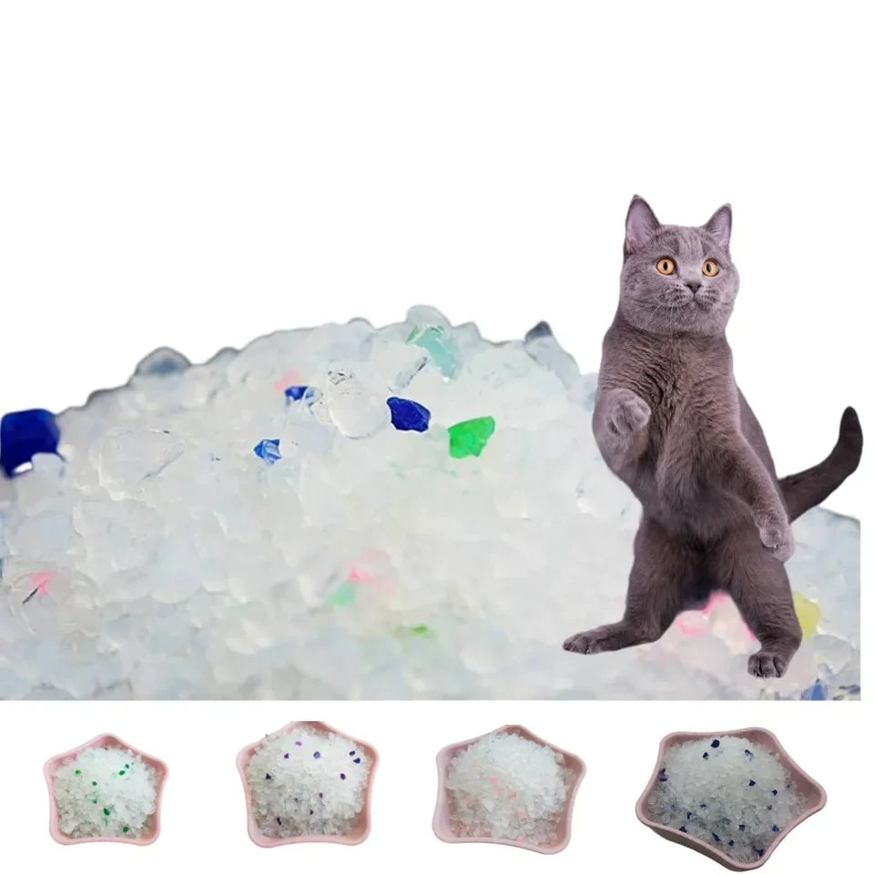 Gel de silice mastic de sable propre 97%+3% Crystal Cat litière chat Nettoyage des toilettes