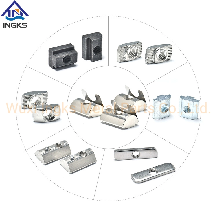 Ingks Supply High quality/High cost performance Carbon Steel blue White Zinc Plated JIS B 1167 T Slot Sliding Nuts