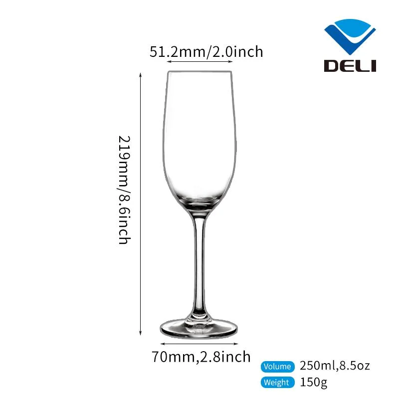 Quality Goods 250ml 8.45oz Round Shape Fancy Crystal Infused Wine Glass as Gift