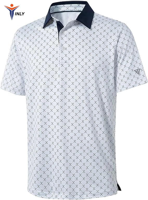 Мужские футболки для гольфа с принтом и принтом в стиле «органический» Футболка для гольфа