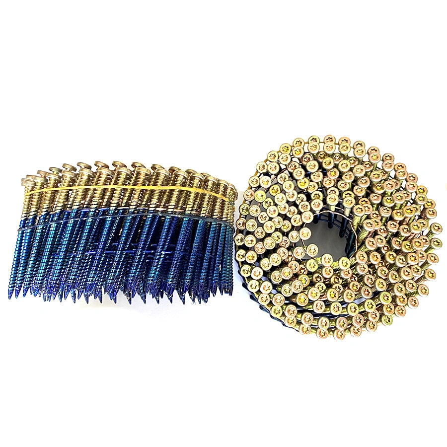 2.87X64mm Collated Screw Coil Nail Roll Nail for Furniture Frames