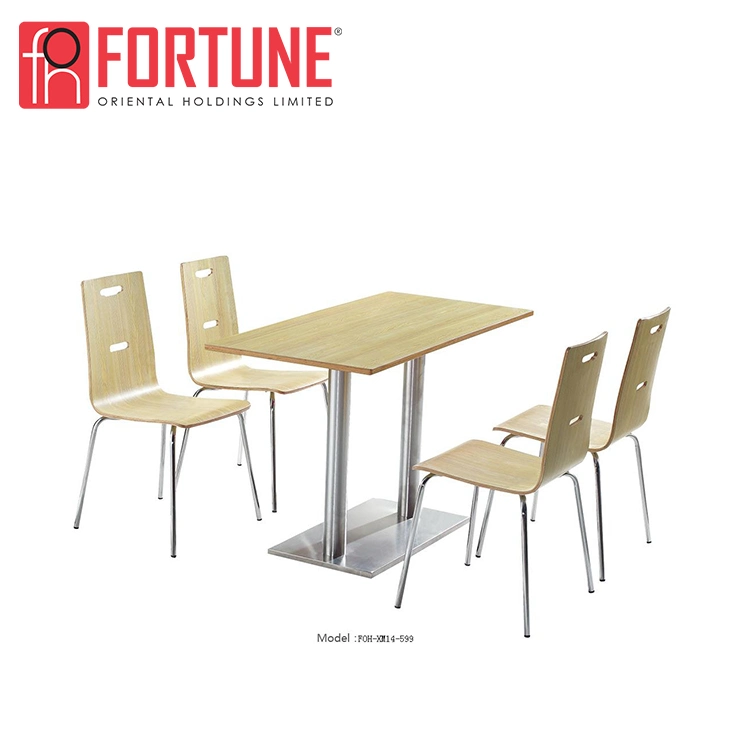 Chinese Wood Unique Stainless Steel Restaurant Dining Tables and Chairs