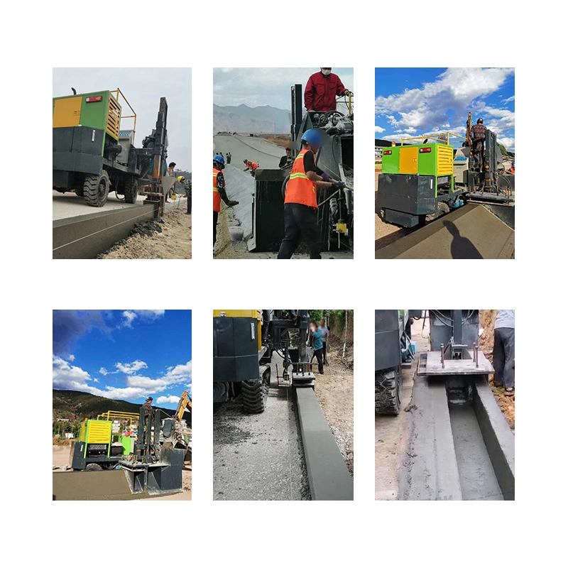 Construction Equipment Highway Kerb Stone Guardrail Roll Forming Gutter Crawler Cement Slipform Road Curb Machine