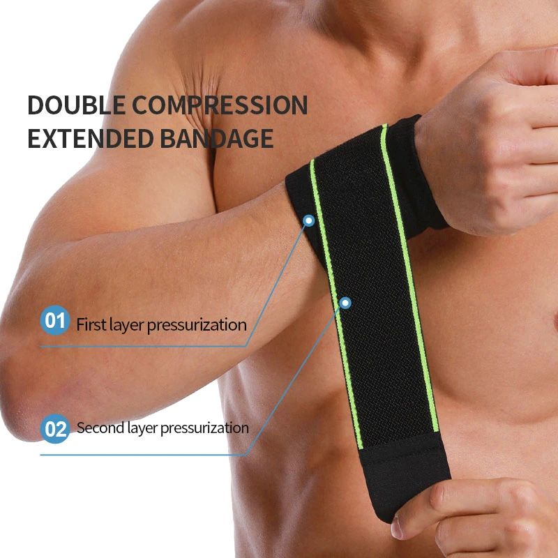 6058# Comfortable Sports Gym Wrist Bandage Custom Hand Wrist Bands Sleeve Support