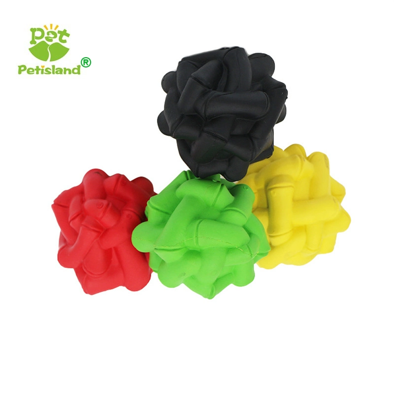 Amazon Hot Sale Cheap Pet Toy Best Soft Rubber Knotted Pet Dog Cat Plush Bite Resistant Ball Toy Dog Chew Toy