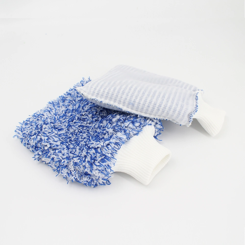 Wholesale/Supplier Scratch-Free Soft Car Care Microfiber Absorbent Plush Cleaning Gloves Auto Detailing Wash Mitt