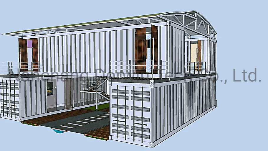 Kundenspezifisches Prefab House Building Ausstellungshalle Schule Indoor Spielplatz Lagerhaus Bürocontainer