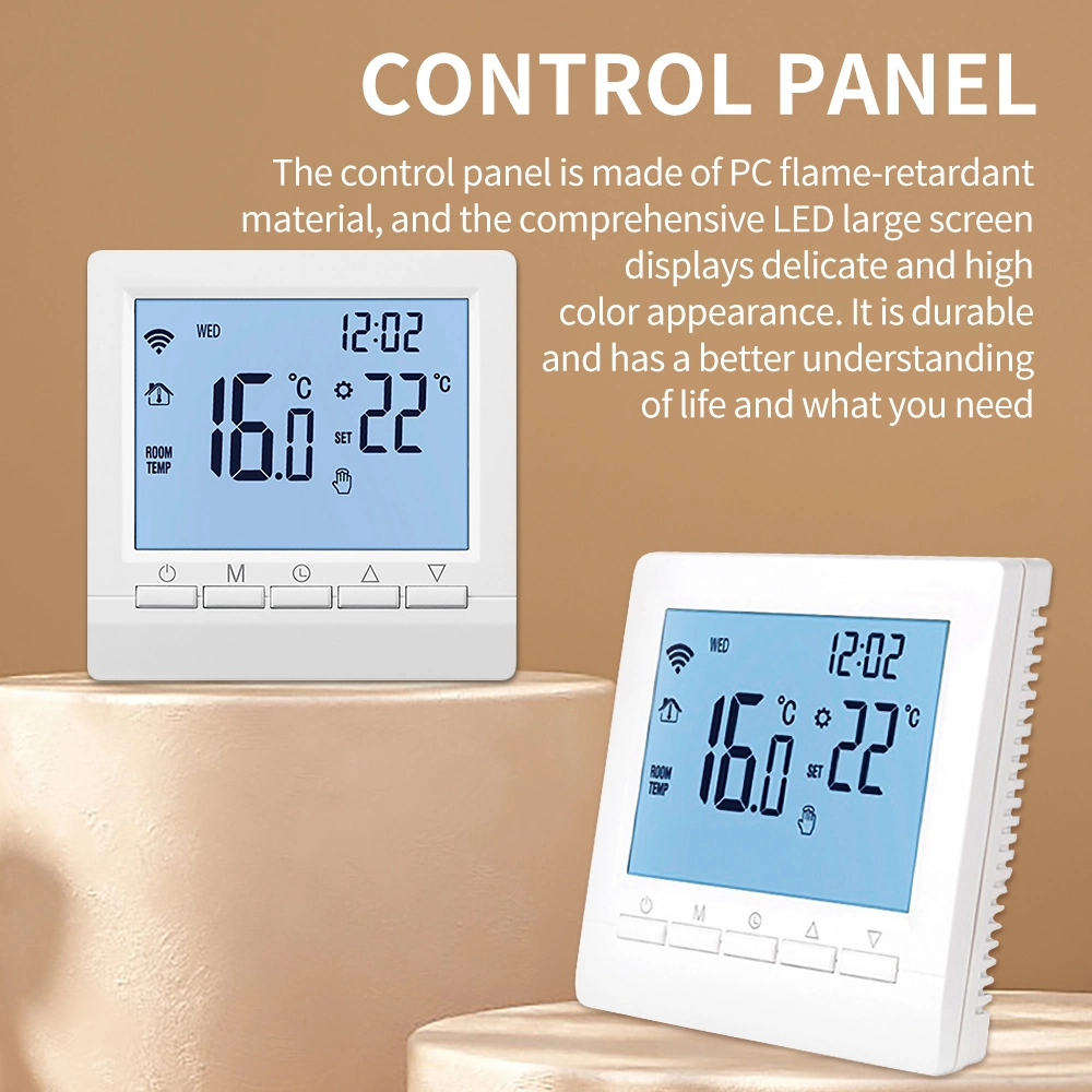 Mincohome Tuya LCD pantalla táctil termostato Sala programable termostato inteligente Termostato WiFi