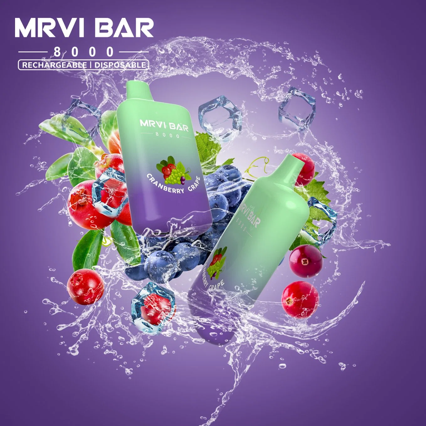 100% Authentic Hot Sell Mrvi Bar 8000 Puffs VAPE Tipo-C. Puerto de carga batería recargable de 650 mAh Puff VAPE