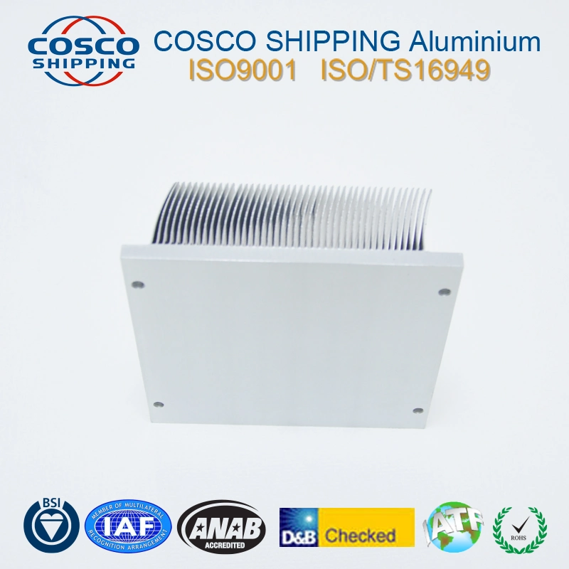 Square Extruded Aluminum Heat Sink Anodized Heat Sink Extrusion