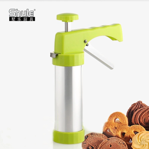 Manual Cookie Maker with 8 Dies and Icing Nozzles