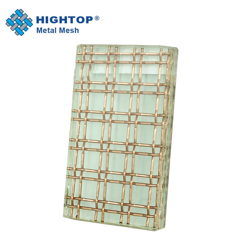 Decorative Stainless Steel Weave Wire Mesh Laminated Glass for Doors and Windows