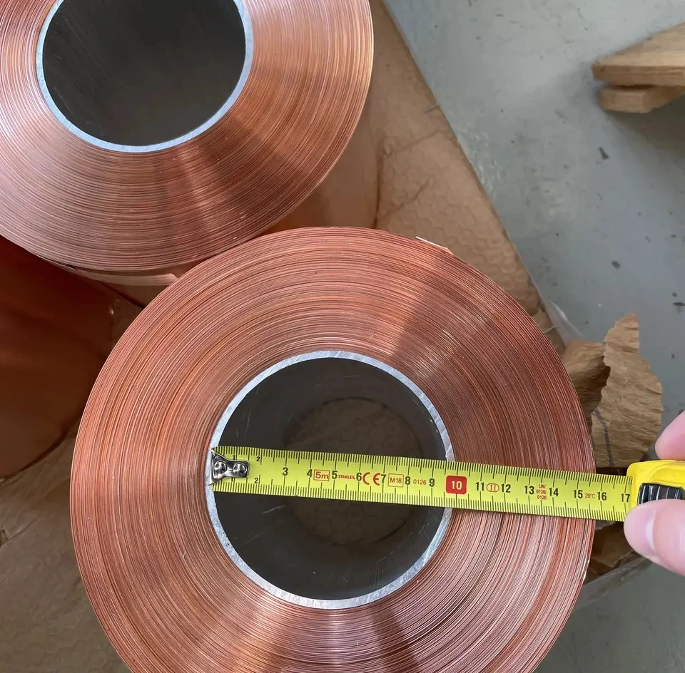 High quality/High cost performance 99.99% C11000 Copper Coil / Copper Foil for Electronics /High quality/High cost performance Copper Strip Copper Foil Tape 0.13mm-1.2mm Thickness