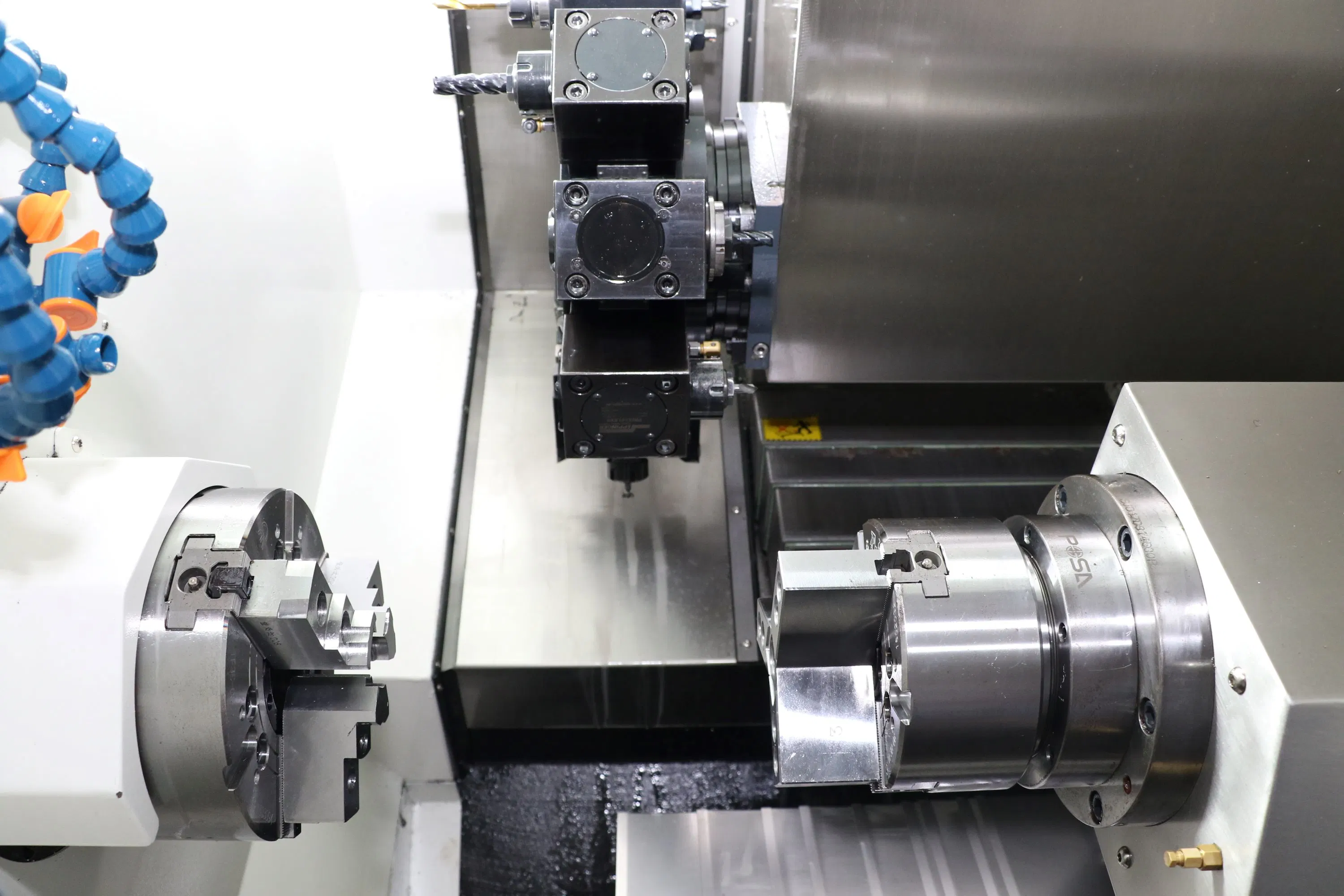 QLM-508C Doppelspindel + Y-Achse CNC Dreh-und Fräsen Revolver-Typ Drehmaschine-Metall-Prozess