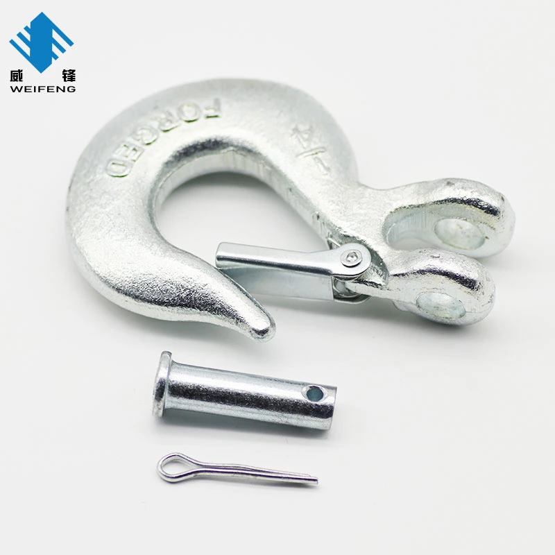 U. S. Type Hook 5/16" Stainless Steel AISI304/316 Clevis Slip Hook with Safety Latches Rigging Hardware Fittings Crane Hook