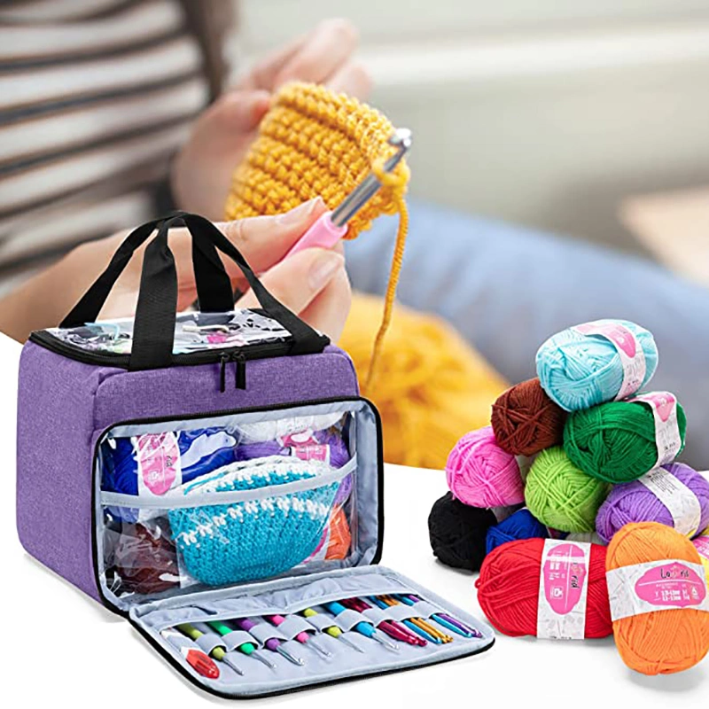 Organizador de bolsas de almacenamiento de bolsitas de costura al por mayor para crocheting de hilo