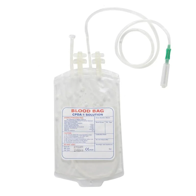 Factory Price Disposable Single/Double/Triple/Quadruple Medical PVC Blood Transfer Bag with Cpda Cpd