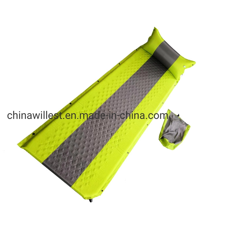 Dormir al aire libre Lazyhiker Mat Self-Built almohadilla en la almohada cama de aire inflables