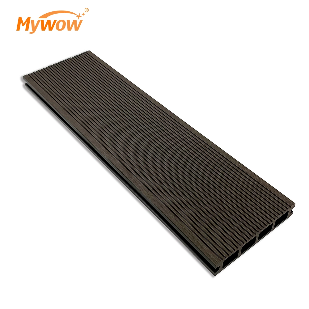 Square Hole One Side Grooved Embossed Composite Outdoor WPC Decking