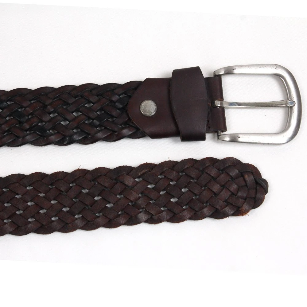 Nickelfreier brauner, gebräunter Braided man′ S Fashion Gürtel