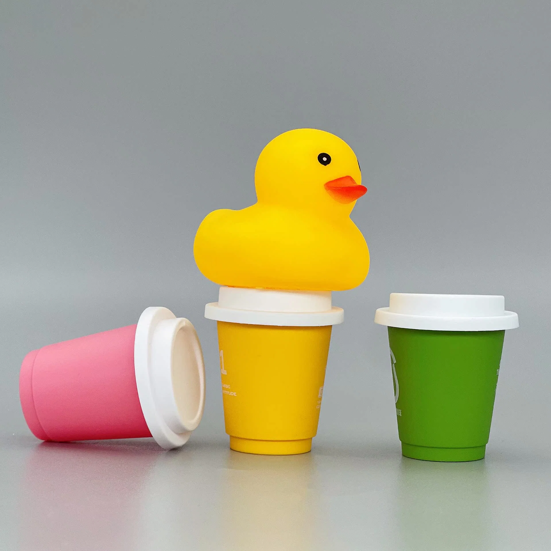 Hot Sales Disposable Products Green Double Hot Coffee Paper Cup with Lid (SP-005)