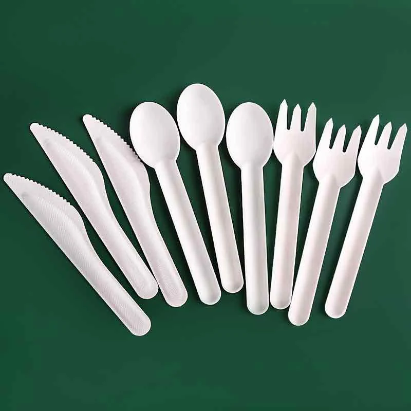 Free Sample Biological Explanation Paper Cutlery Knife, Fork and Spoon