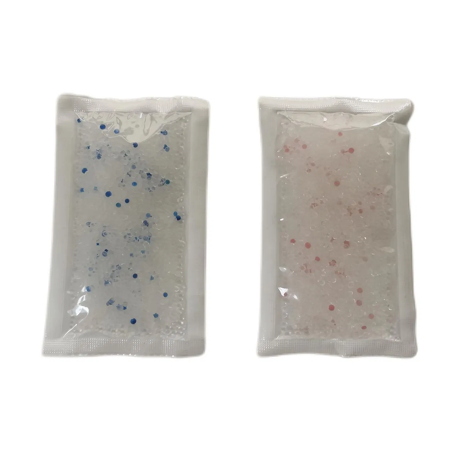 95% Blanc Mélangé avec 5% de Gel de Silice Changeant de Couleur dans un Sac à Fermeture à Quatre Côtés (taille personnalisée)