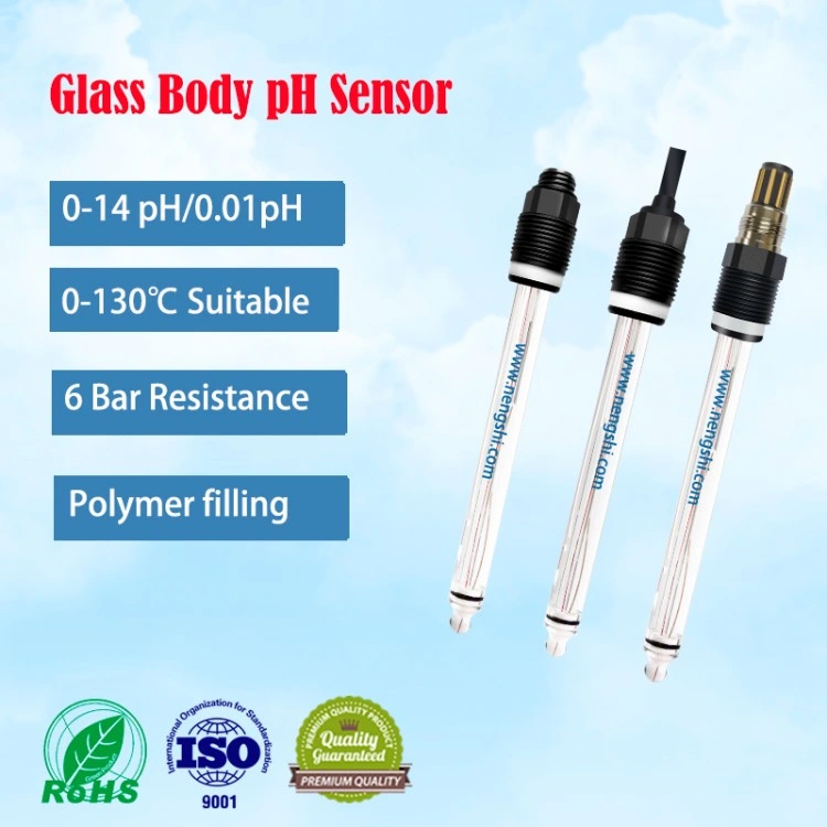 High quality/High cost performance  Online Industrial Refillable pH Sensor pH Electrode 0-14pH