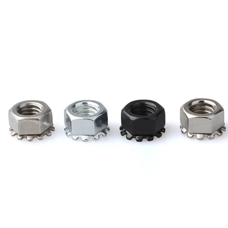 304 Stainless Steel K-Nut Cap Hex Lock Nut for Indoor and Outdoor Decoration Hex Flange Square Thin Nylon Insert Lock Cap Wing Channel Coupling Weld Nuts