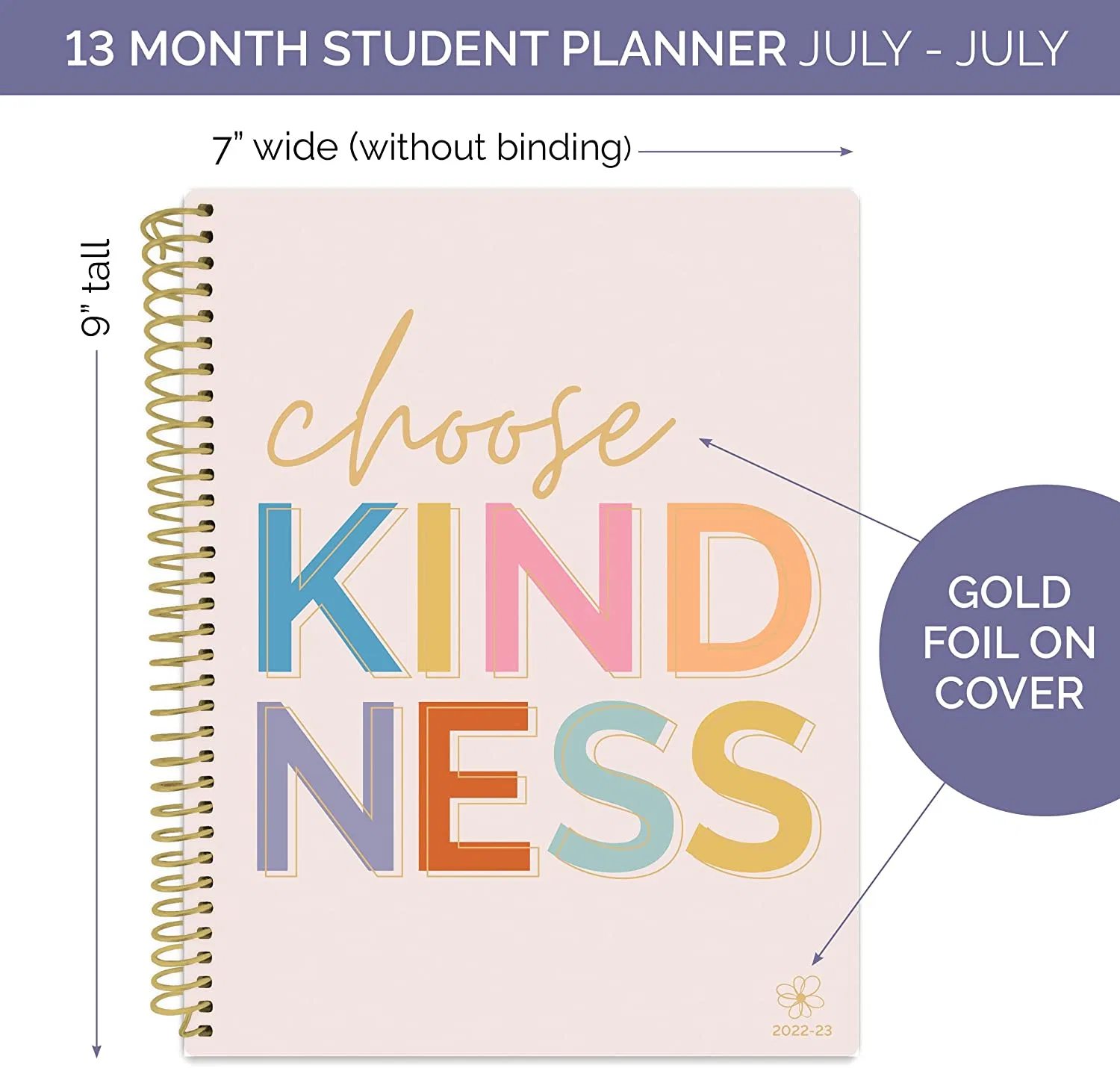 Hardcover Student Planner - Planner semanal y mensual clase de herramientas