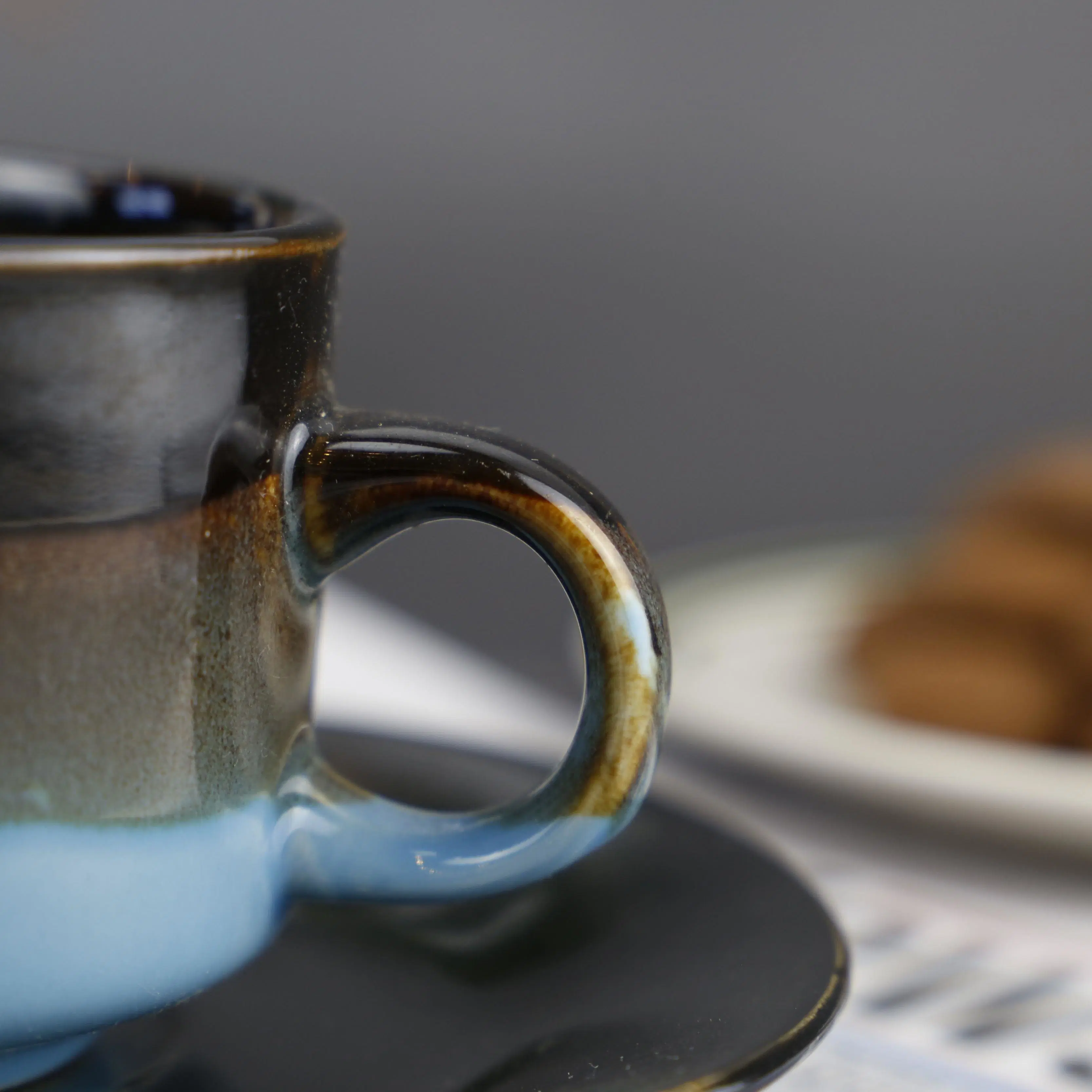 Juego de taza de café cerámico Tricolor Gradient