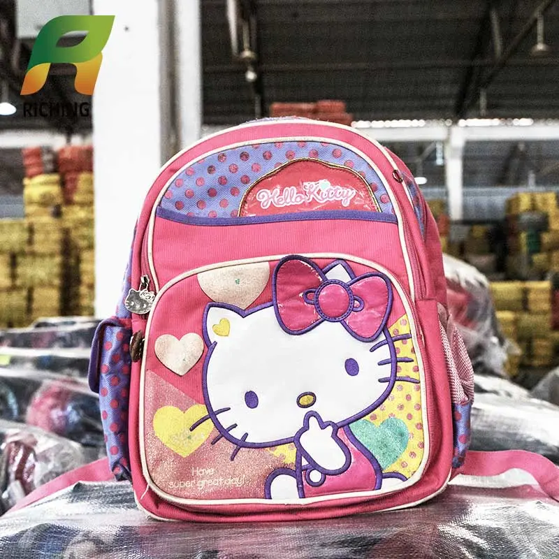International Branded Girls Backpack Bales Second Hand Korean School Bags for Teenagers Bale of Second Hand Wholesale/Supplier Leather Used School and Laptop Bags