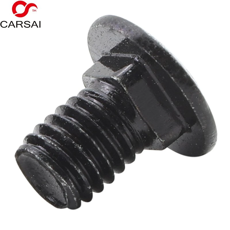 Carbon 304 Stainless Steel Black Oxided Zinc Plated Carriage Bolt Black Half Round Horse Head Screw Bridge Plow Coach Square Neck Bolts M4/M5/M6/M8