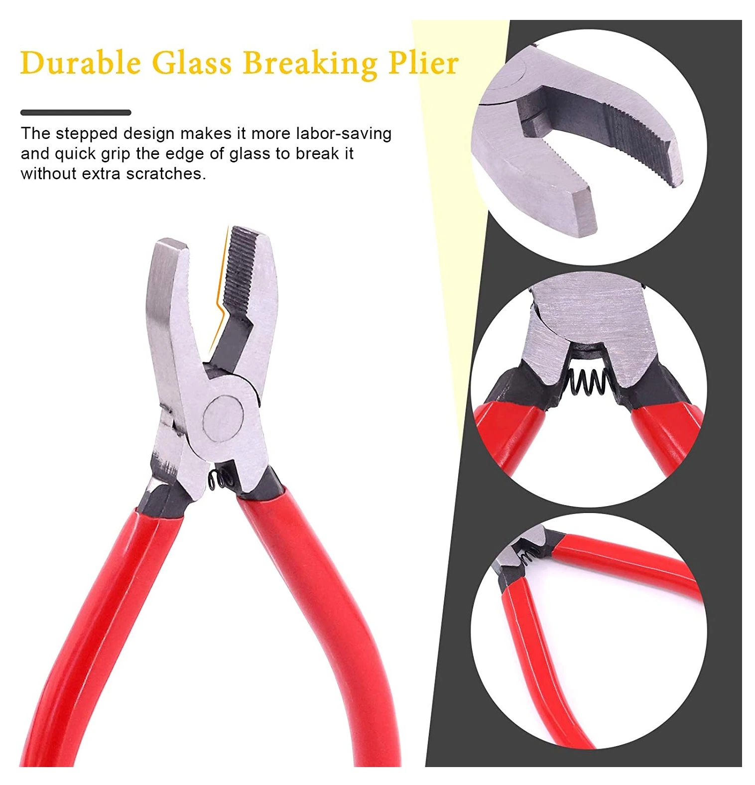 Profeesional Hand Tools 3PCS Glass Running Breaking Pliers Set for Stained Glass Cutting