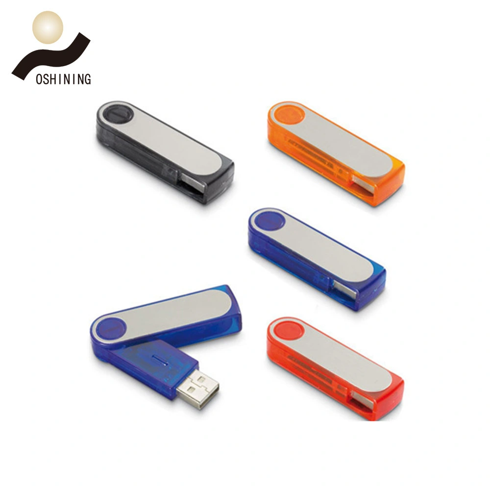 2016 Logotipo personalizado giratorios baratos de la unidad de memoria USB (USB-025)