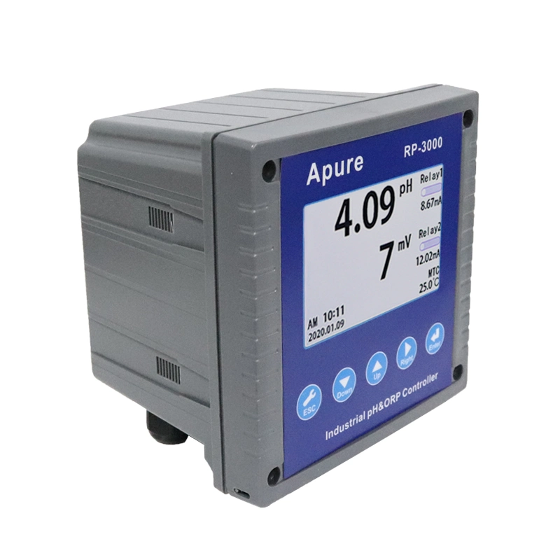 CE Marked Industrial Online Double Channel Digital pH Meter pH ORP Controller Meter with 4-20mA 2 Relay for Water Treatment