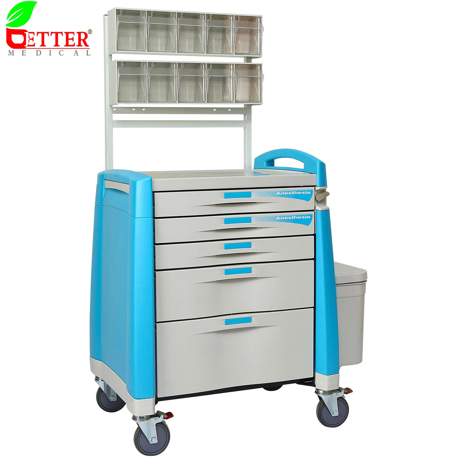 Medical Products Hospital Rescue Emergency Anethesia Trolley for Medication / Nursing / Treatment / Medicine