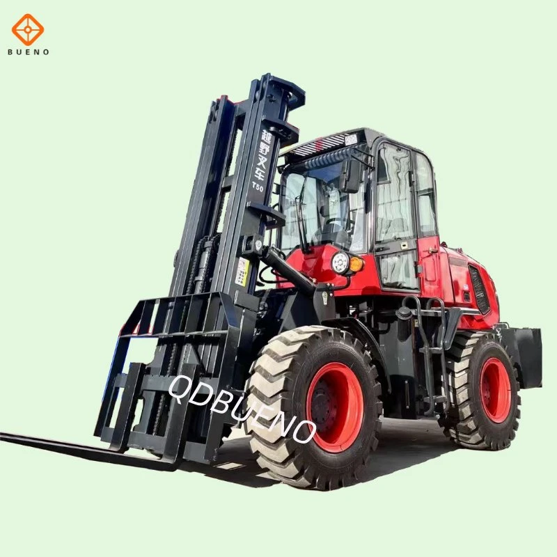 Bueno Brand 3000/3500/4000/5000kg 4X4 Rough Terrain Forklift Truck /All Terrain Forklifts with CE Certificate