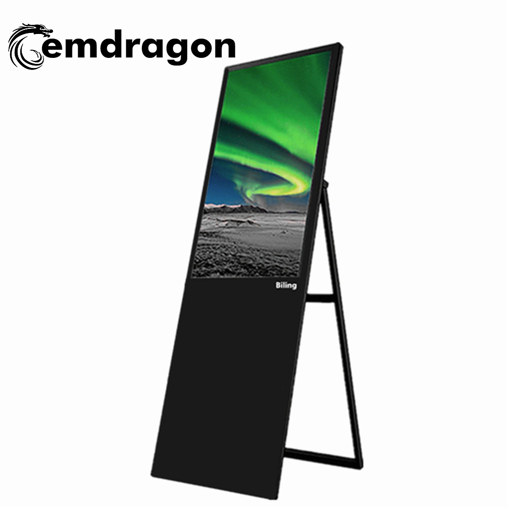 أضف إلى كومباراحاري43بوصة شاشة عرض الإعلان Flim Display Floor Stand Touch Screen شاشة LCD بحجم 55 بوصة، Totem Kiosk Digital Signage Player، 4K Portable الشاشة