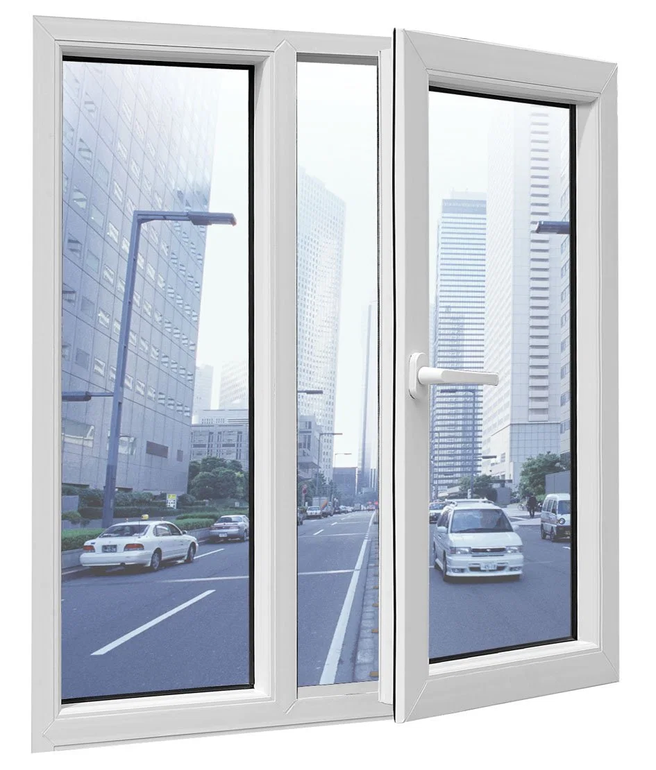 PVC Double Glazing Doors and Windows/Vinyl Plastic Steel UPVC Laminated Double Glazed Glass Hurricane Impact Windows