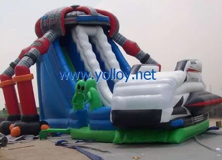 Alien Jumping Slide Inflatable Playground