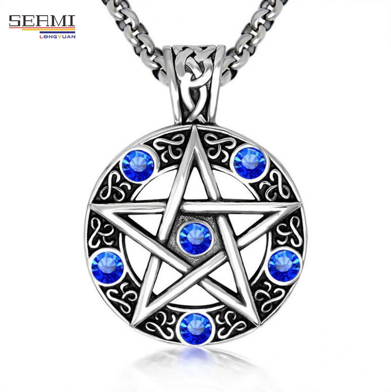 Pentagram Pentacle Five-Pointed Star Pendant Necklace Jewelry