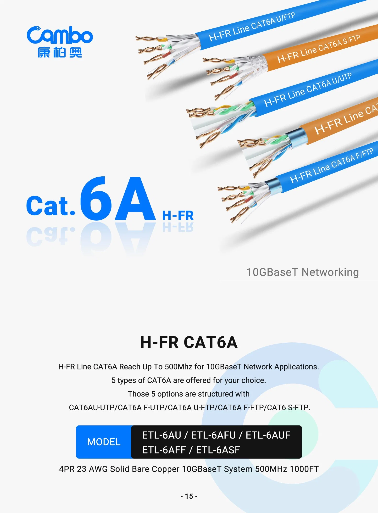 Customized Box Wooden Roll Copper PVC LSZH CAT6A Plenum FTP Instrumentation Secure Cable