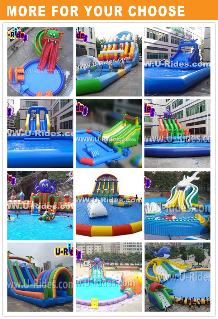 Shark Theme Mobile Inflatable Water Park in Outdoor