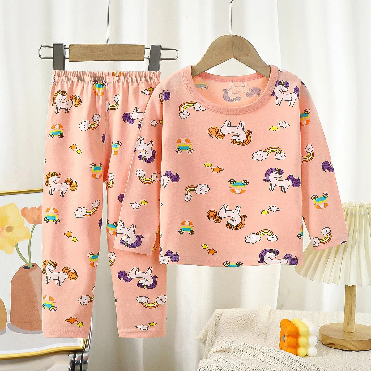 New Children's Underwear Set Spring and Autumn Home Wear