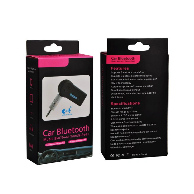 Беспроводной мини-ресивер Bluetooth 5.2, автомобильный адаптер Bluetooth 3,5 мм Axu, подходит для автомобильного аудио/аудио/наушников
